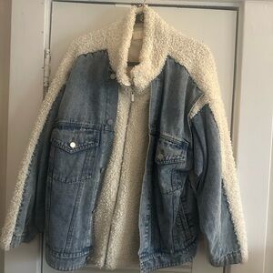 Blank NYC Sherpa Lined Denim Jacket